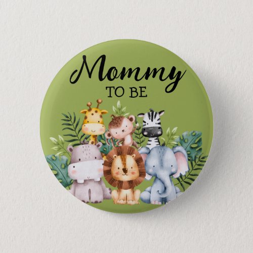 Mommy To Be  Woodland Creatures Baby Shower Button