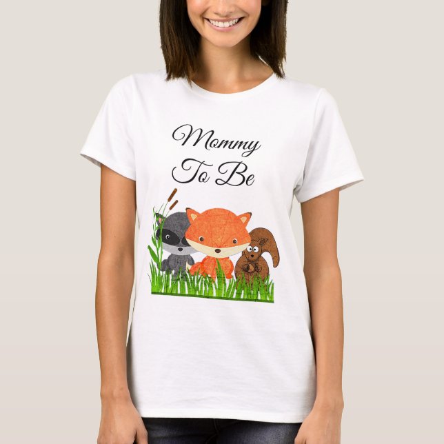 Mommy to be Woodland Creatures Maternity Shirt (Front)