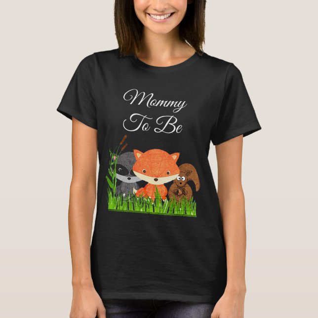 Mommy to be Woodland Creatures Maternity Shirt (Front)