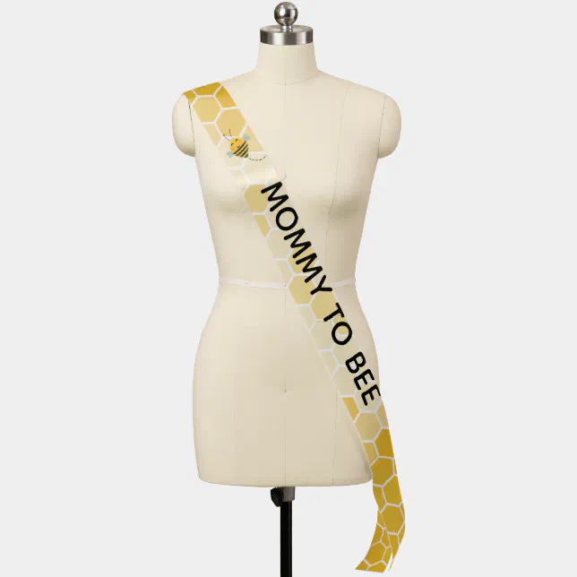 Mommy To Bee Adoptive Mom Baby Shower Sash Zazzle