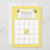 Mommy to Bee Baby Shower Baby Gift Bingo Game (Front)