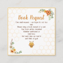 Mommy To Bee Baby Shower Book Request Enclosure Card