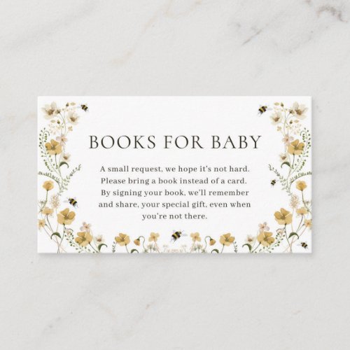 Mommy to Bee Baby Shower Books for Baby Card