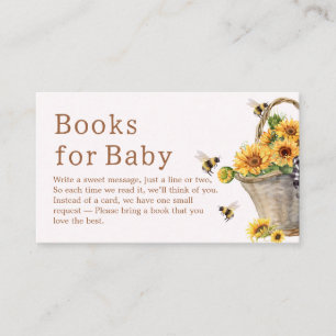 Mommy to Bee Baby Shower Books for Baby Enclosure Card