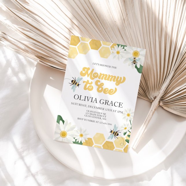 Mommy to Bee Baby Shower bumblebee Invitation (Creator Uploaded)