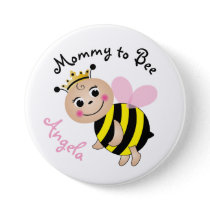 Mommy to Bee Baby Shower Button Pin