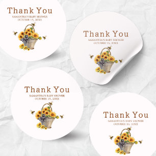 Mommy to Bee Baby Shower Classic Round Sticker