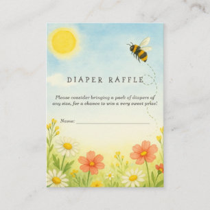 Mommy To Bee Baby Shower Diaper Raffle Enclosure Card