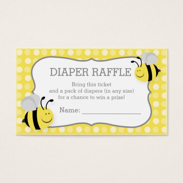 Mommy To Bee Baby Shower Diaper Raffle Ticket