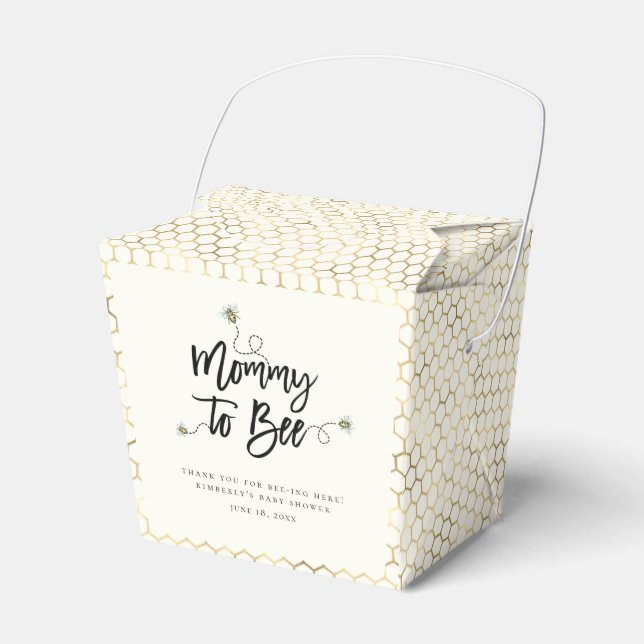Mommy To Bee Baby Shower Favor Boxes (Front Side)