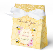 Mommy to Bee Baby shower glitter drips thank you Favor Boxes