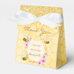 Mommy to Bee Baby shower glitter drips thank you Favor Boxes