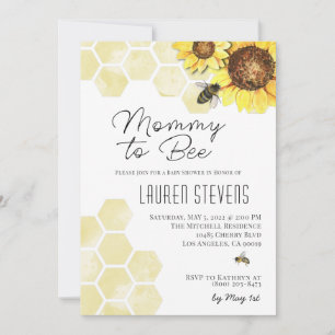 Mommy to Bee Baby Shower Invitation