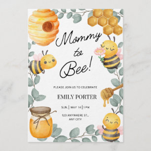 Mommy to Bee Baby Shower Invitation