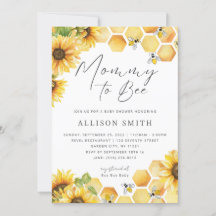 Mommy To Bee Baby Shower Invitation
