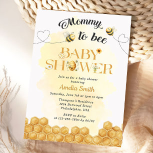 Mommy To Bee Baby Shower Invitation