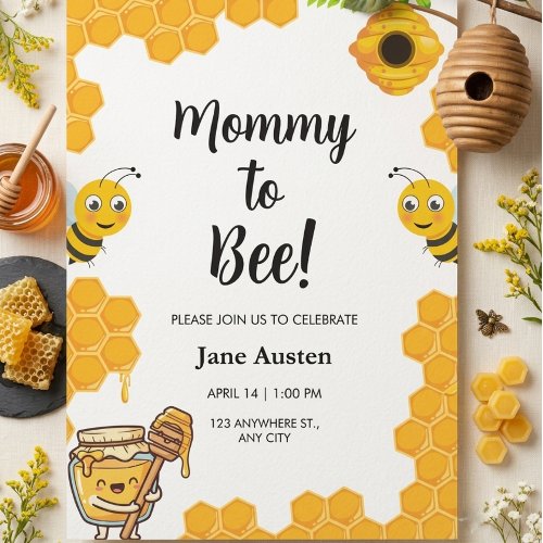 Mommy to Bee Baby Shower Invitation