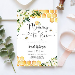 Mommy to Bee Baby Shower Invitation