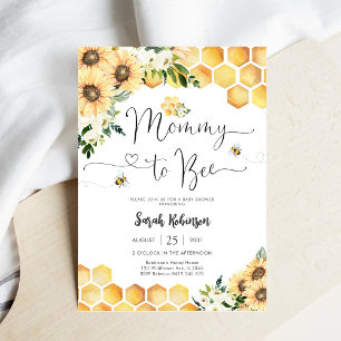 Mommy to Bee Baby Shower Invitation