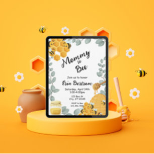 Mommy to Bee baby shower Invitation