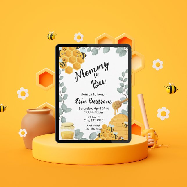 Mommy to Bee baby shower Invitation (Creator Uploaded)
