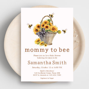 Mommy to Bee Baby Shower Invitation