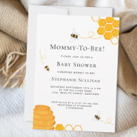 Mommy To Bee Baby Shower Invitation