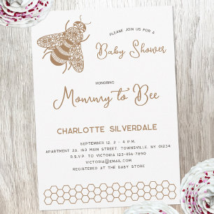 Mommy to Bee Baby Shower Invitation