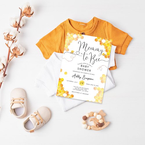 Mommy to Bee Baby Shower Invitation