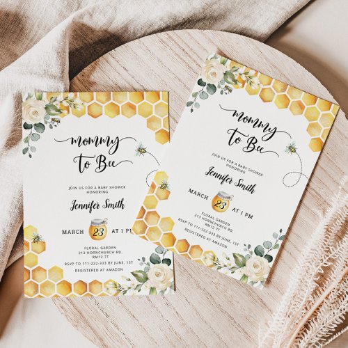 Mommy to bee baby shower invitation