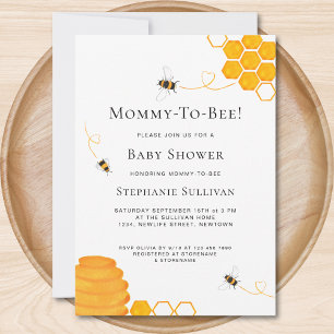 Mommy To Bee Baby Shower Invitation