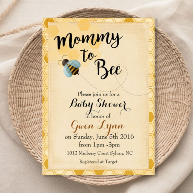Mommy to Bee Baby Shower Invitation (Creator Uploaded)