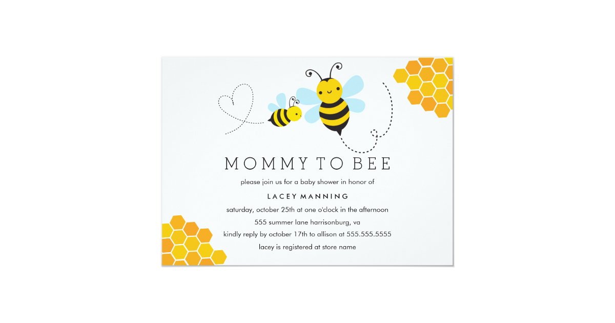 Mommy To Bee Baby Shower Invitation Zazzle Com