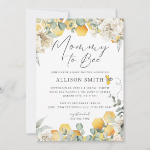 Mommy To Bee Baby Shower Invitation