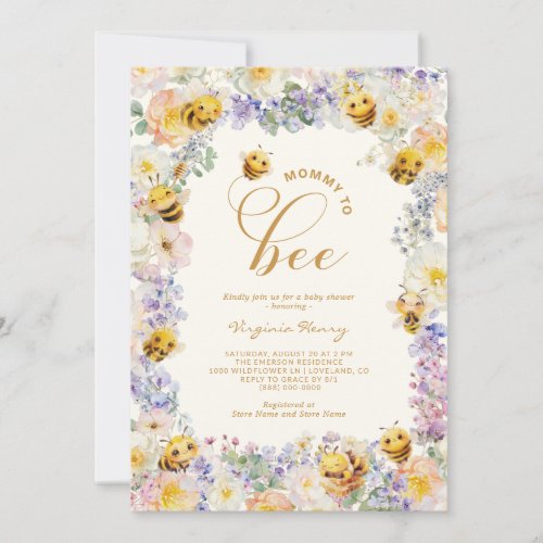 Mommy To Bee Baby Shower Invitation