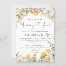 Mommy To Bee Baby Shower Invitation