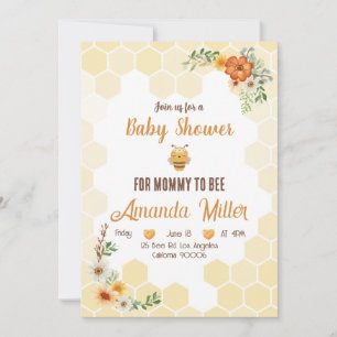 Mommy To Bee Baby Shower Invitation Card