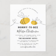 Mommy To Bee Baby Shower Invitation Postcard