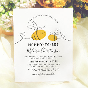Mommy To Bee Baby Shower Invitation Postcard