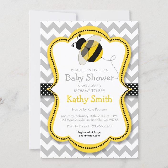 Mommy To Bee Baby Shower Invitations Zazzle Com