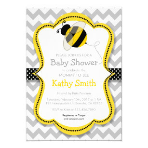 Bee Baby Shower Invitations Zazzle Mommy To Bee Baby Shower Invitations
