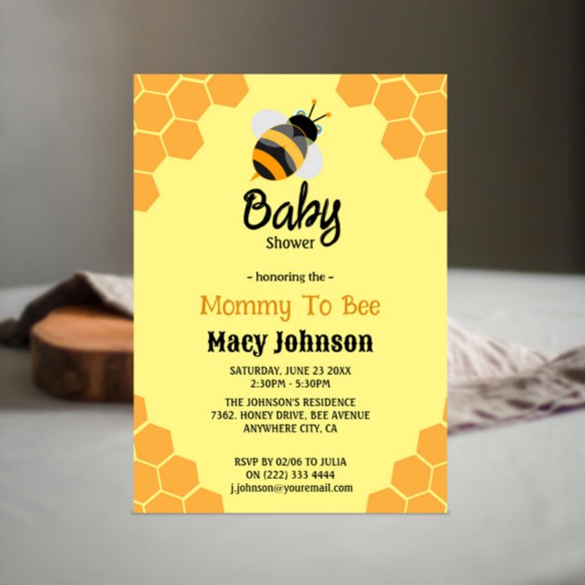 Mommy To Bee Baby Shower Invitations (Creator Uploaded)
