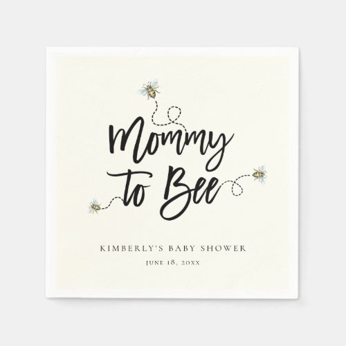 Mommy To Bee Baby Shower Napkins