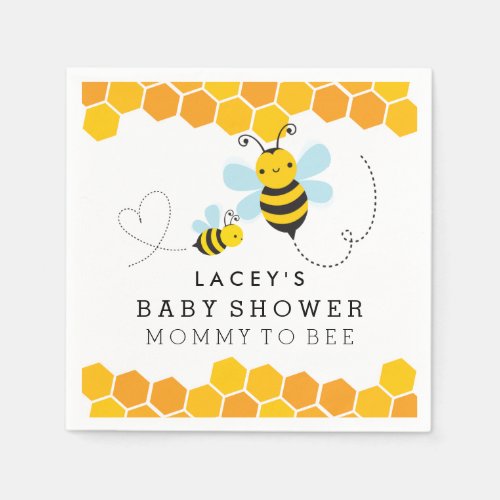 Mommy To Bee Baby Shower Napkins