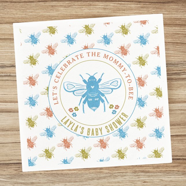 Mommy to Bee Baby Shower Napkins (Creator Uploaded)