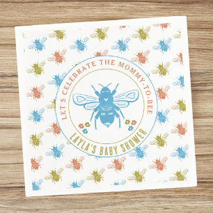 Mommy to Bee Baby Shower Napkins