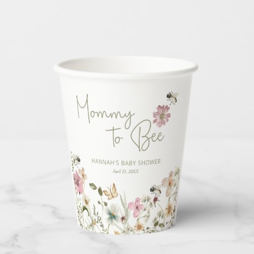 Mommy to Bee Baby Shower Paper Cups