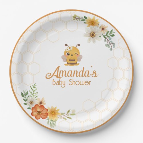 Mommy To Bee Baby Shower Paper Plates