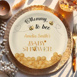 Mommy To Bee Baby Shower Paper Plates