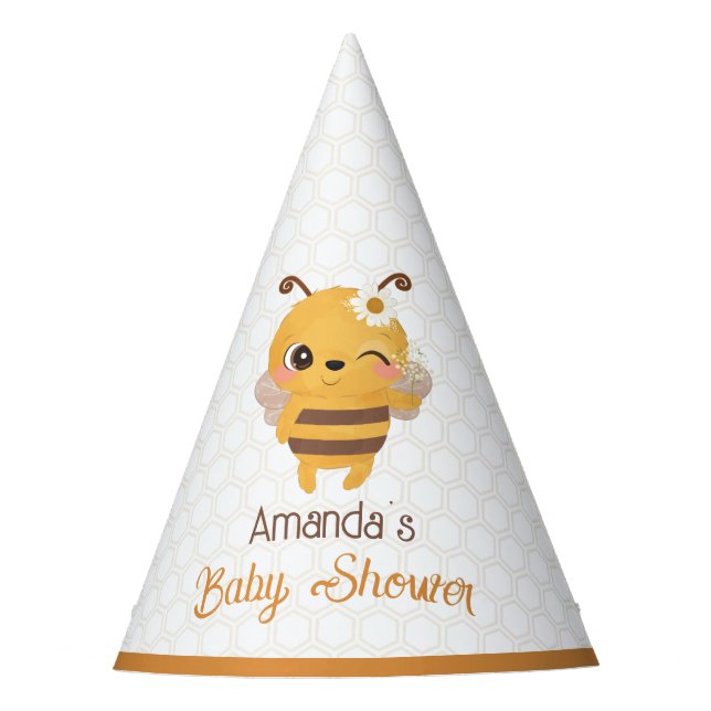 Mommy To Bee Baby Shower  Party Hat (Front)